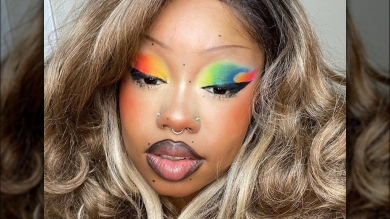@Looksbyotto rainbow pride makeup 