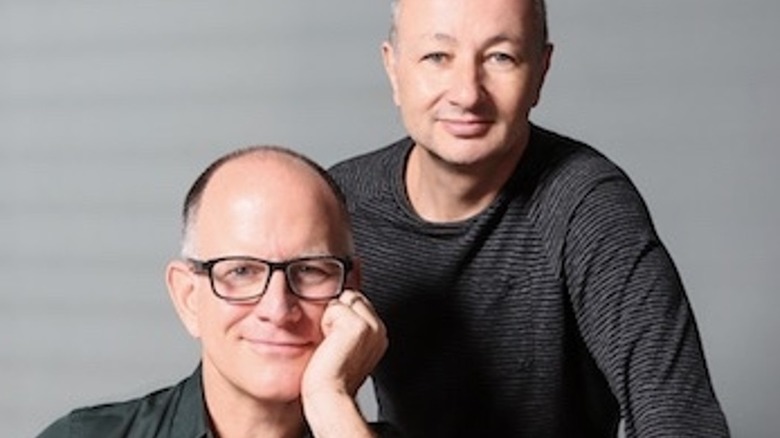 Fenton Bailey and Randy Barbato smiling together