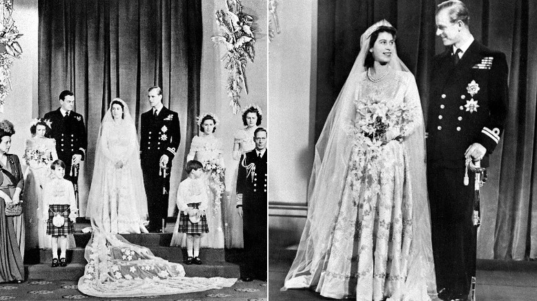 Queen Elizabeth royal wedding dress