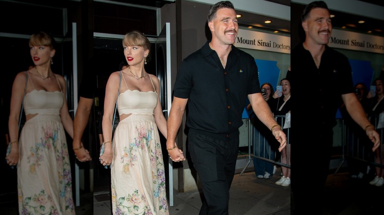 Taylor Swift holds hands with Travis Kelce