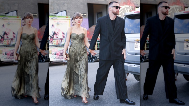 Taylor Swift walks with Travis Kelce