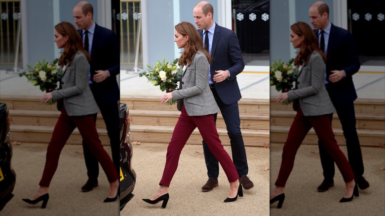 Prince William, Duke of Cambridge and Catherine, Duchess of Cambridge attend Shout's Crisis Volunteer celebration event at Troubadour White City Theatre on November 12, 2019 in London, England.