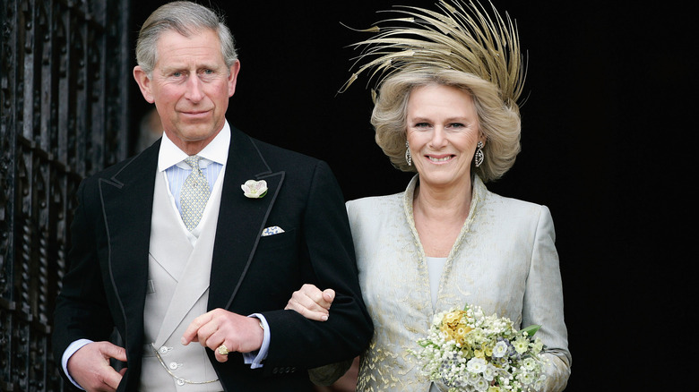 King Charles and Queen Camilla on wedding day
