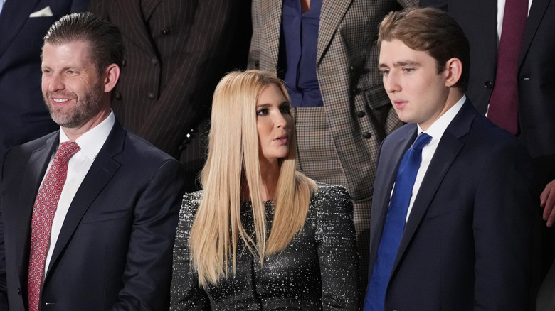 Eric, Ivanka and Barron Trump watching State of the Union 2026