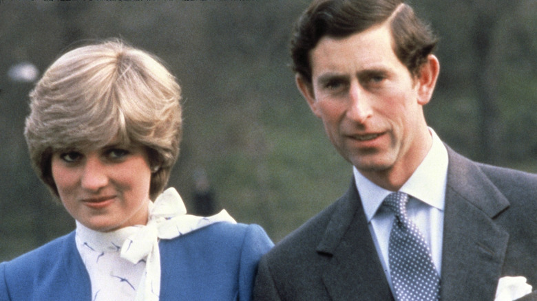 Prince Charles and Princess Diana posing 