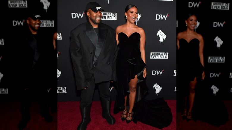 Kanye West and Candace Owens on a red carpet