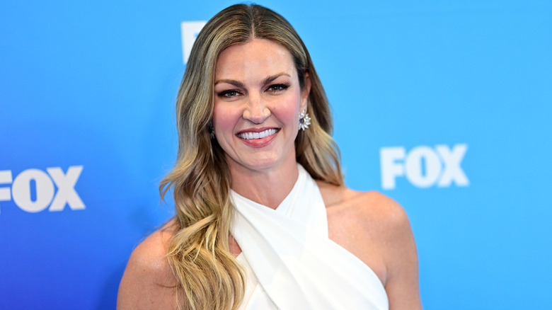 Erin Andrews smiling at the 2024 Fox Upfront