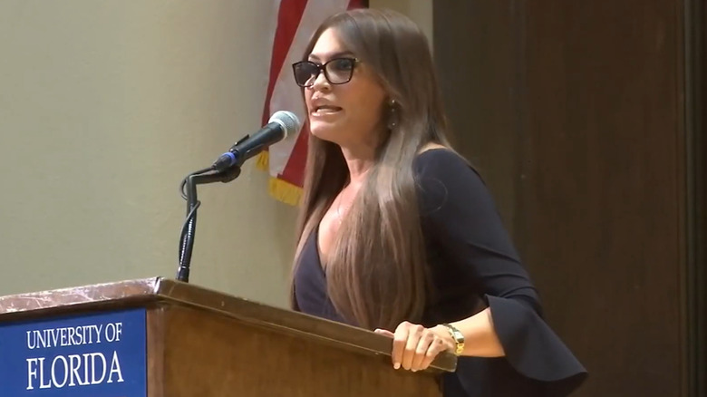 Kimberly Guilfoyle speaks to the students at the University of Florida (2019)