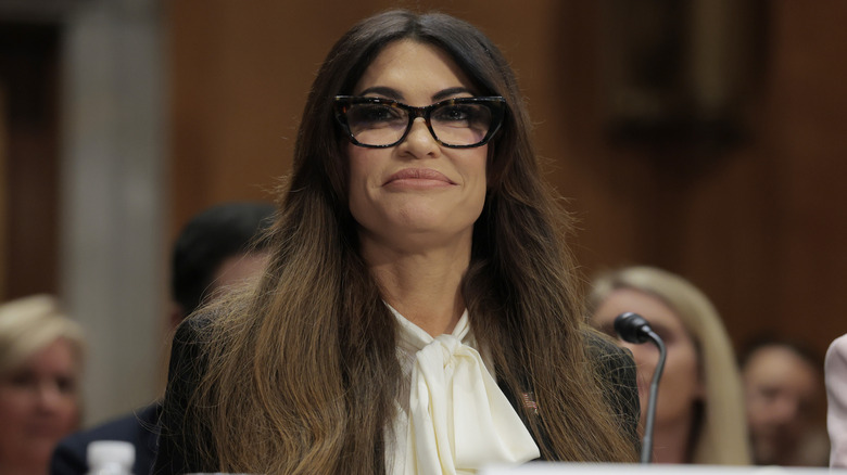Kimberly Guilfoyle, President Trump's nominee to be the U.S. ambassador to Greece, listens during a nominations hearing with the Senate Foreign Relations Committee on Capitol Hill on July 09, 2025 in Washington, DC (2025)