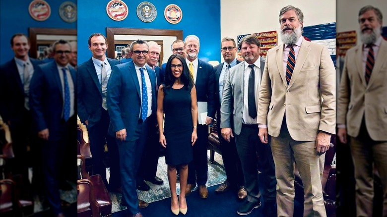 Lauren Boebert poses in a group photo