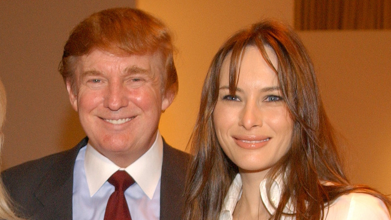 Donald and Melania Trump smiling