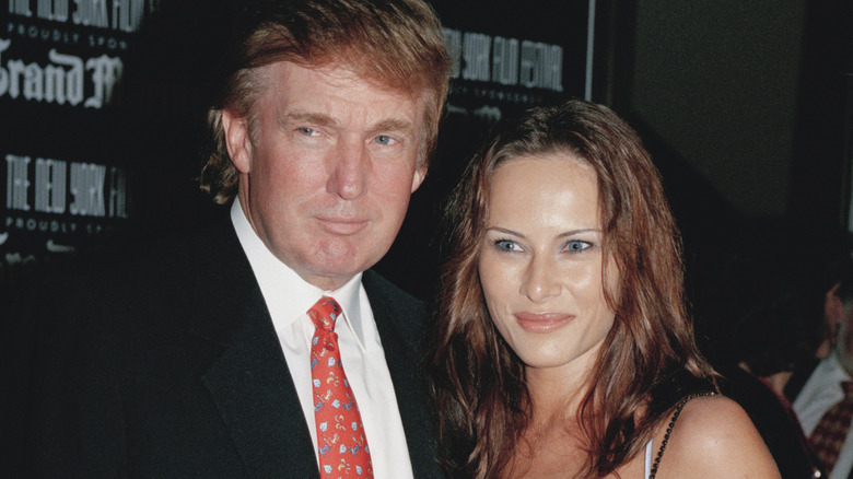 Donald and Melania Trump smiling