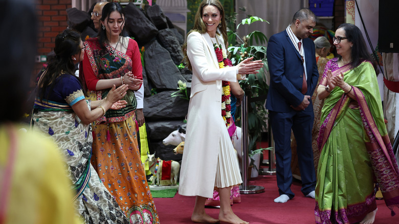 Princess Catherine dancing barefoot in Leicester, UK