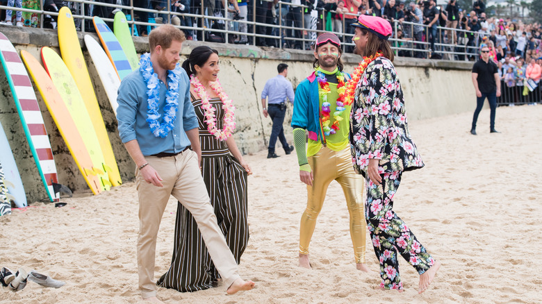 Prince Harry and Meghan Markle at the beach