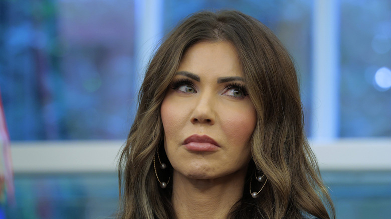 Kristi Noem looking like she's plotting