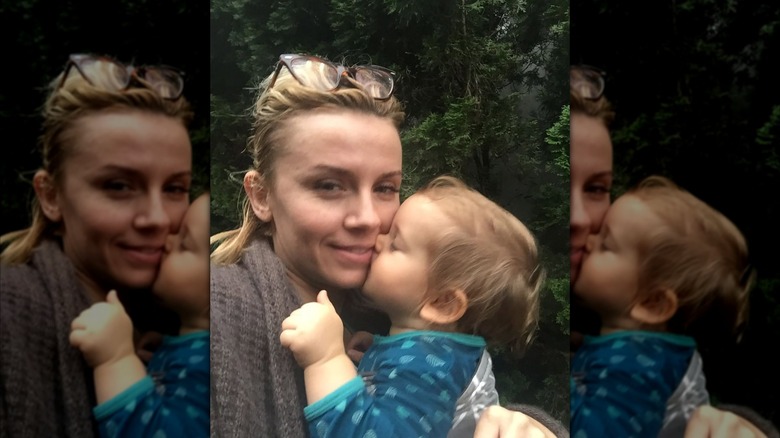 Baby Frances Wyle kissing Sara Wyle