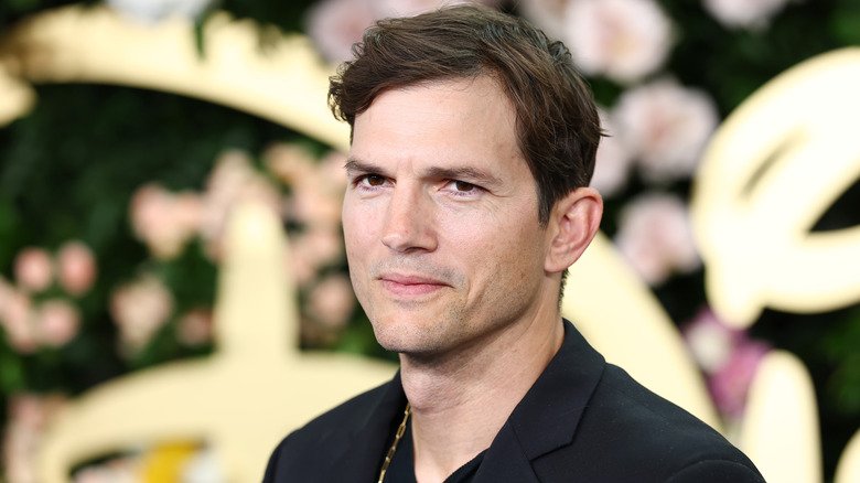 Ashton Kutcher black suit