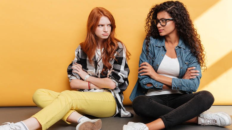 Friends angry at each other