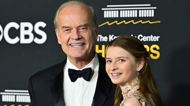 "Frasier" star Kelsey Grammer smiles next to his smiling daughter Faith at the Kennedy Center Honors ceremony