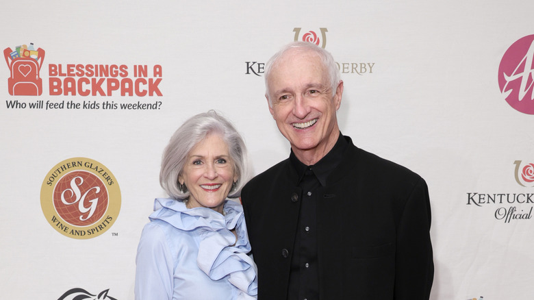 (l-r): Elza Bergeron Gross and Michael Gross posing on the red carpet