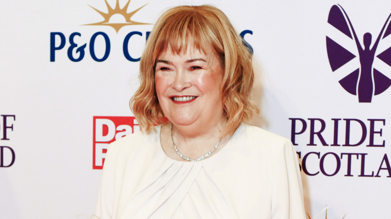 Susan Boyle smiling