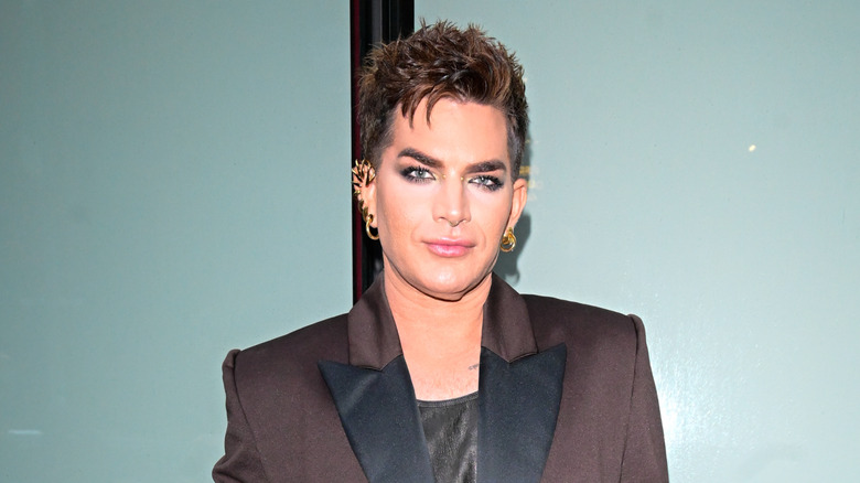 Adam Lambert looking straight ahead