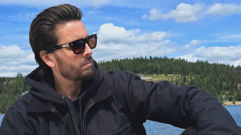 Scott Disick looking to the side