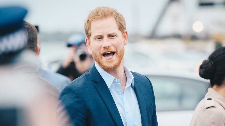 Prince Harry speaking