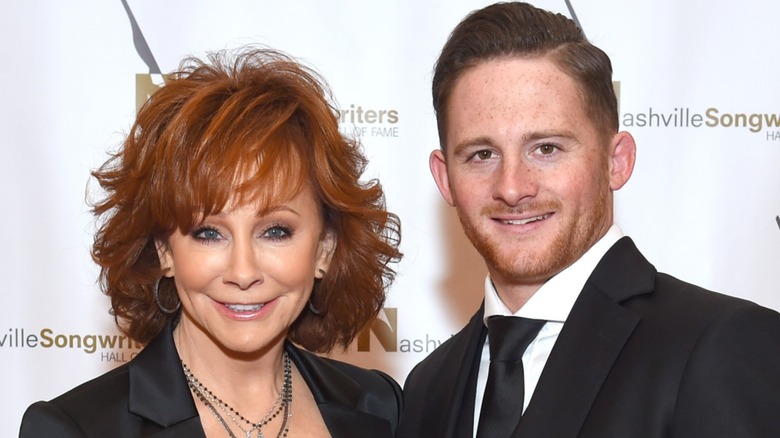 Reba McEntire and Shelby Blackstock attend the 2018 Nashville Songwriters Hall of Fame Gala in Nashville, TN