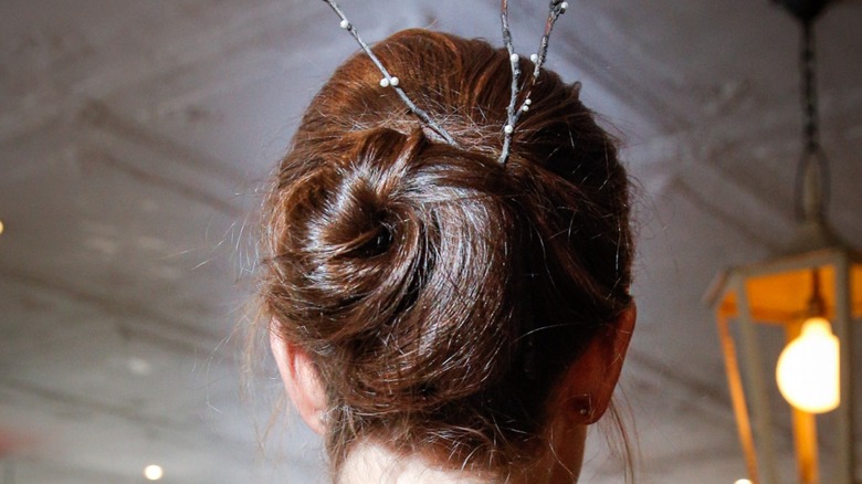 Rose bun hairstyle