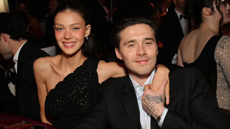 Nicola Peltz Beckham and Brooklyn Peltz Beckham attend Elton John AIDS Foundation's 34th Annual Academy Awards Viewing Party on March 15, 2026 in West Hollywood, California.