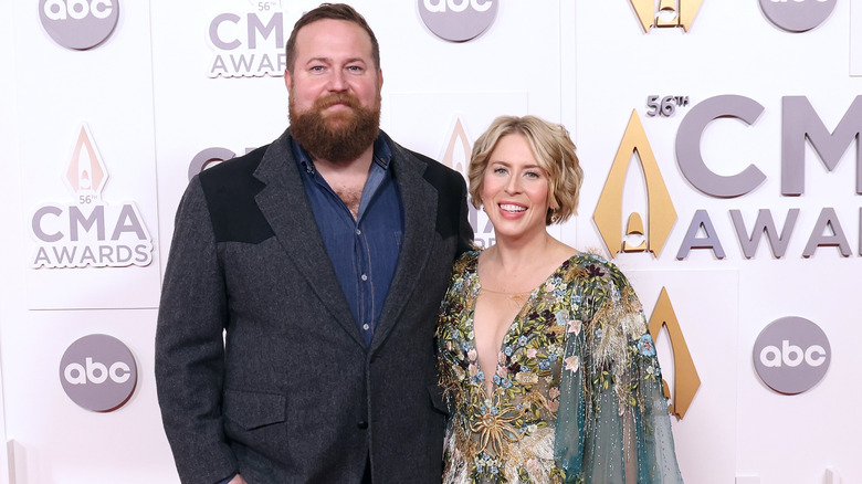 Ben Napier and Erin Napier attend the 56th Annual CMA Awards at Bridgestone Arena on November 09, 2022 in Nashville, Tennessee.