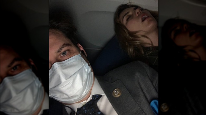Matt Gaetz takes a picture of Ginger asleep with her mouth hanging open