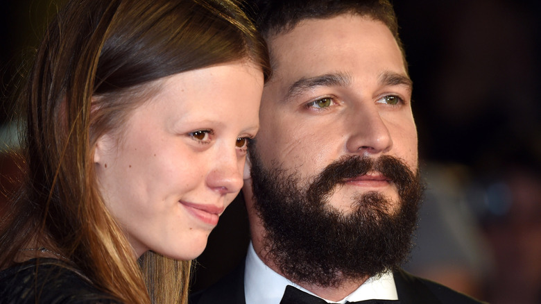 Mia Goth and Shia LaBeouf attend the closing night Gala screening of 