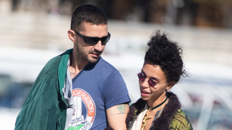 Shia LaBeouf and FKA Twigs are spotted on the Seine river on September 30, 2018 in Paris, France (2018)