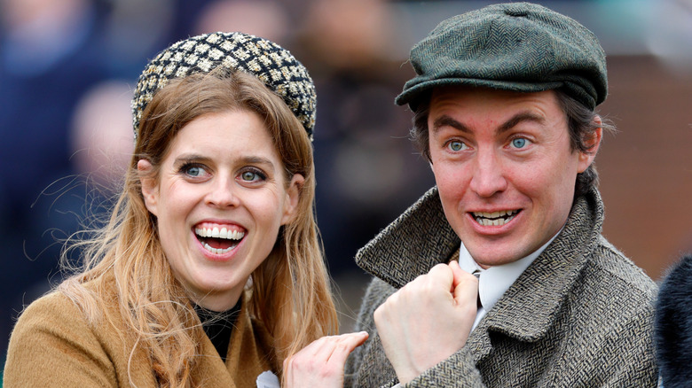 Close-up of Princess Beatrice and Edo Mapelli Mozzi