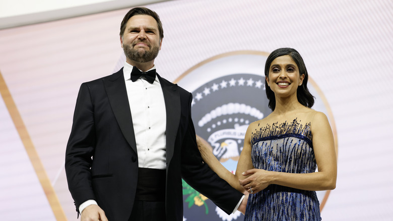 Vice President JD Vance and his wife Usha Vance attend the Commander-in-Chief Ball on January 20, 2025 in Washington, DC.