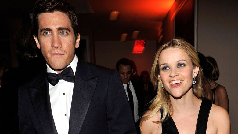 Jake Gyllenhaal and Reese Witherspoon at a party