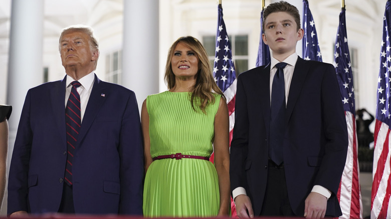 Donald, Melania and Barron Trump