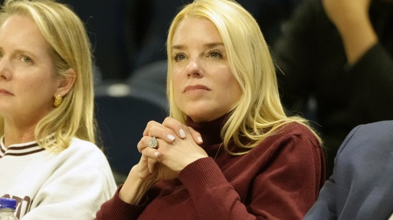 Pam Bondi attends a college basketball game in Washington, DC (2025)