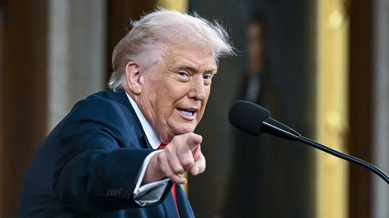 Donald Trump pointing