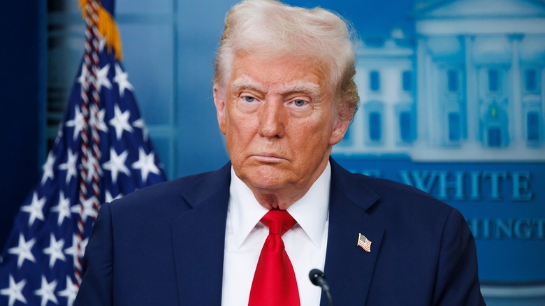 Donald Trump looking unimpressed