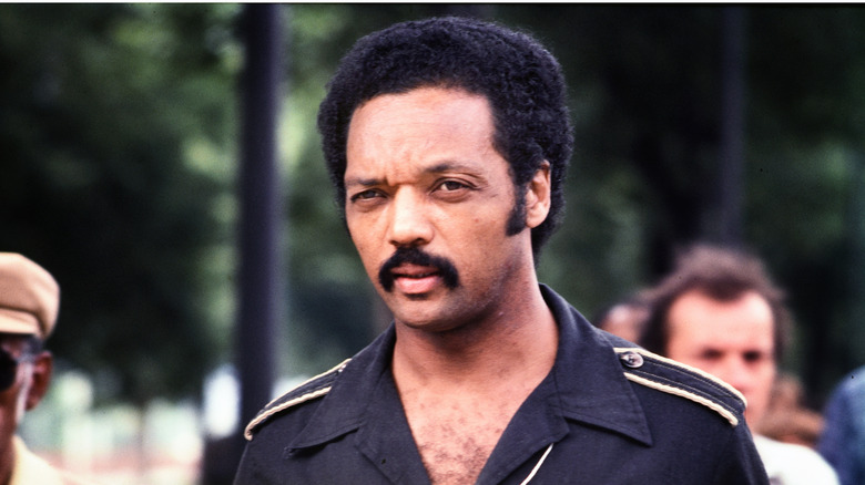 Jesse Jackson at a protest in 1982