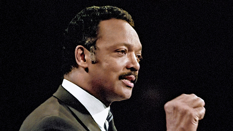 Jesse Jackson delivering a speech in 1992