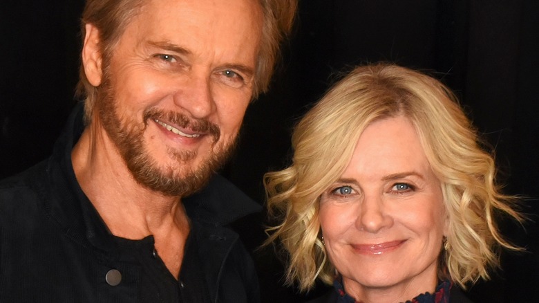 Stephen Nichols and Mary Beth Evans pose for a photo. 