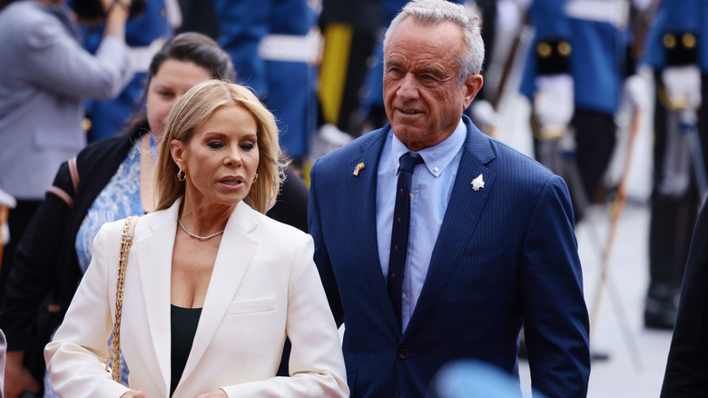 Robert F. Kennedy Jr. and his wife Cheryl Hines arrive for Daniel Noboa's presidential inauguration at National Assembly building on May 24, 2025 in Quito, Ecuador.