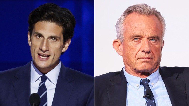 Side-by-side photos of Jack Schlossberg and RFK Jr.