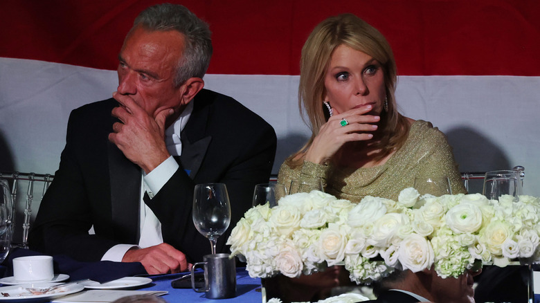 RFK Jr. and Cheryl Hines looking away from each other