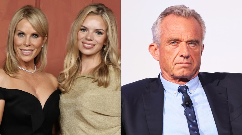 Side-by-side photos of Cheryl Hines with Catherine Young, and Robert F. Kennedy Jr.