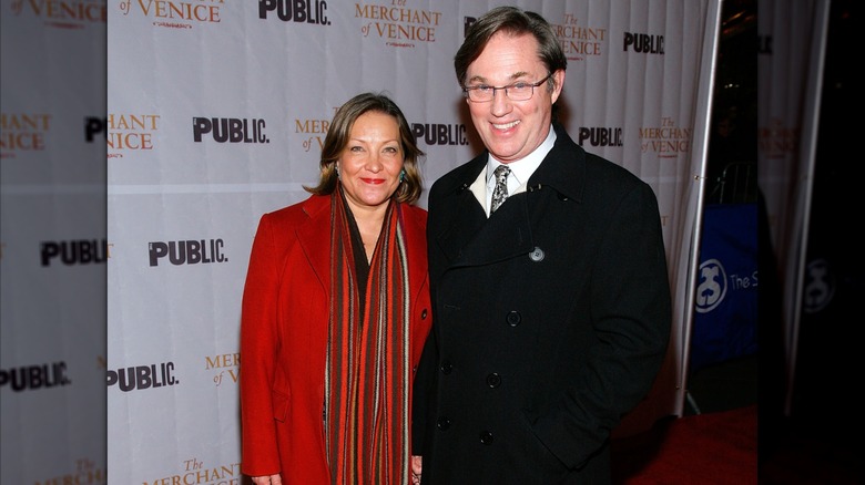 Richard Thomas and  Georgiana Bischoff smiling
